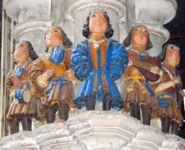 Beverley church column with Waits capital